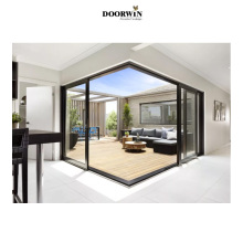 Doorwin double glazed favorable price aluminum metal huge sliding windows